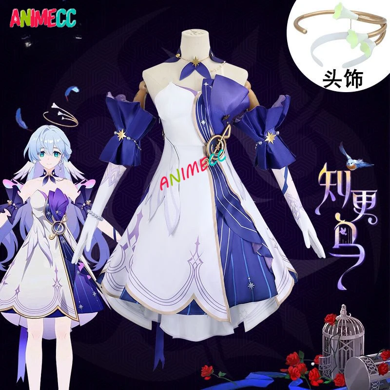 ANIMECC in Stock XS-2XL Robin Honkai Star Rail Cosplay Costume Wig Shoes Anime Game Halloween Party Outfits for Women