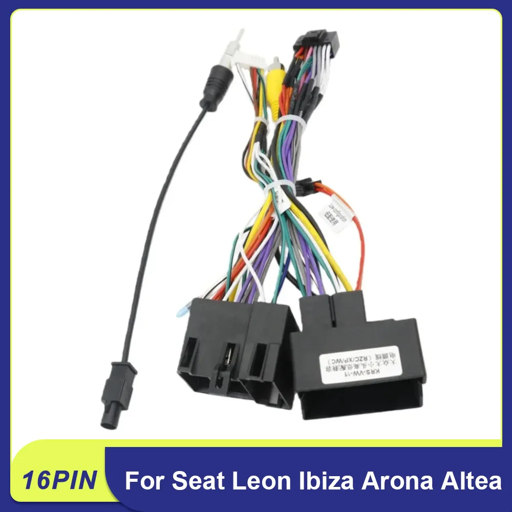 

Адаптер автомобильной проводки 16-контактный с декодером Canbus для Seat Leon, Ibiza, Arona, Altea, кабель питания G-RZ--VW58