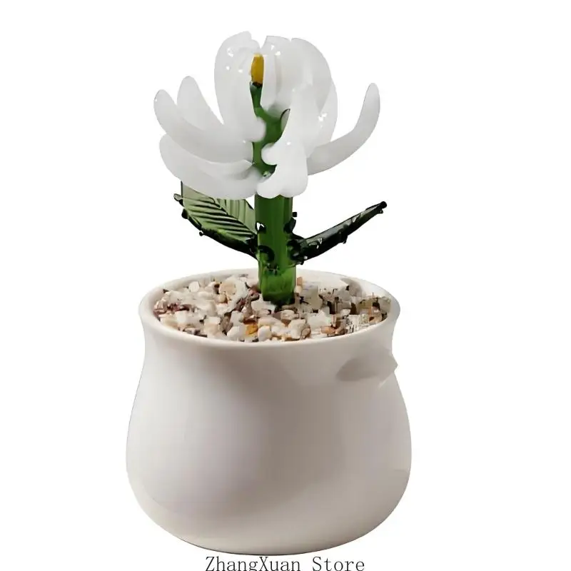 Künstliche Blumendekoration mit weißem Topf für die Präsentation Eingangstisch, 3 x – Detail 5