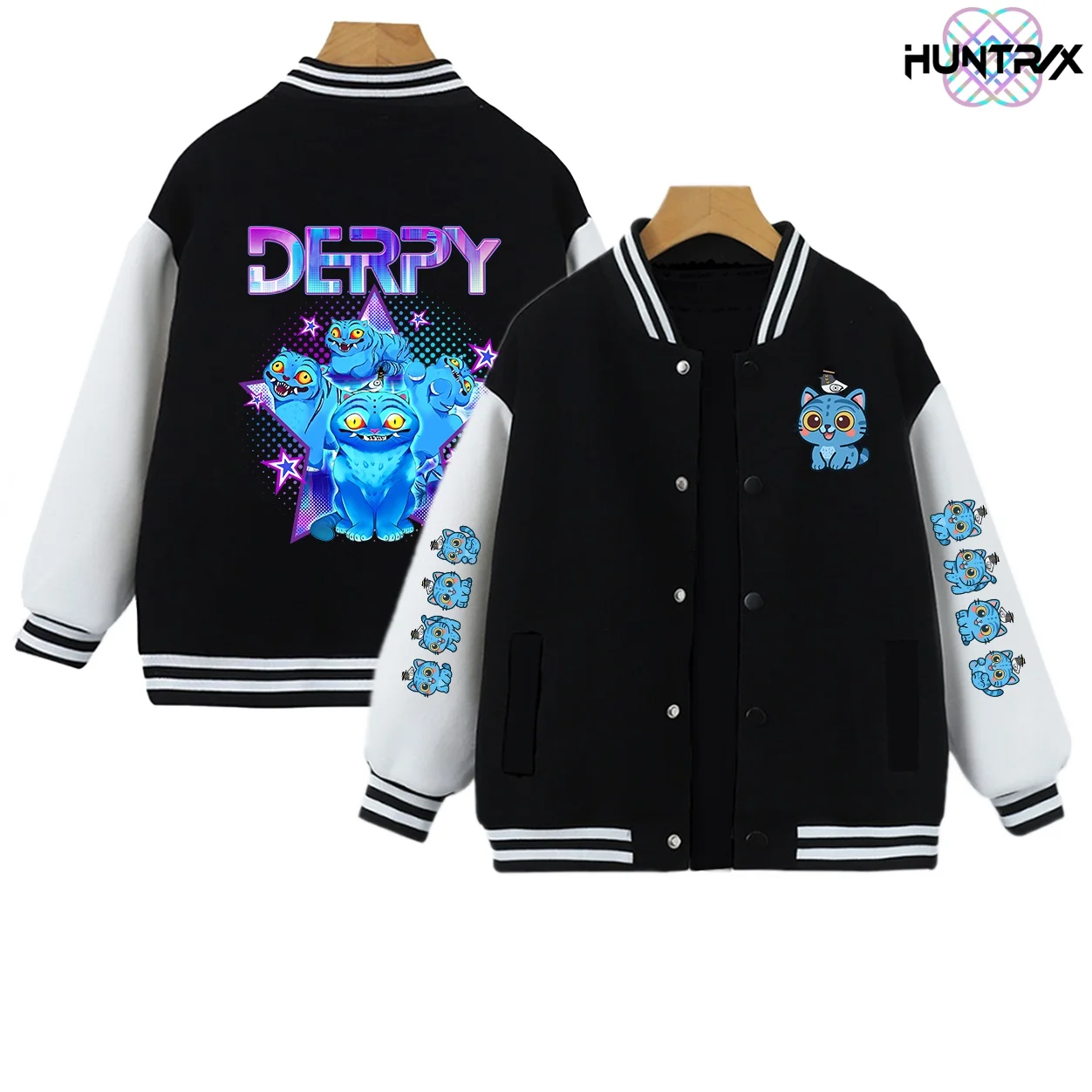 

2025 KPop Demon Hunters Kids Huntrix Clothes Boys Baseball Uniform Spring Autumn Girls Baby Casual Hoodies Children Costume