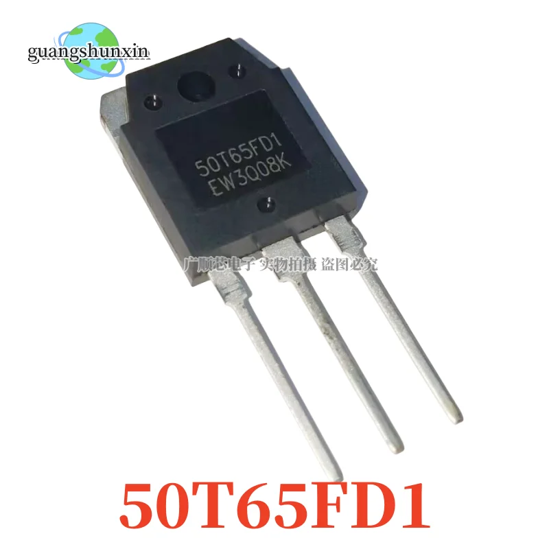 Único transistor do efeito de campo do tubo, 50T65FD1, SGT50T65FD1PN, TO-3P, novo, 10 PCes