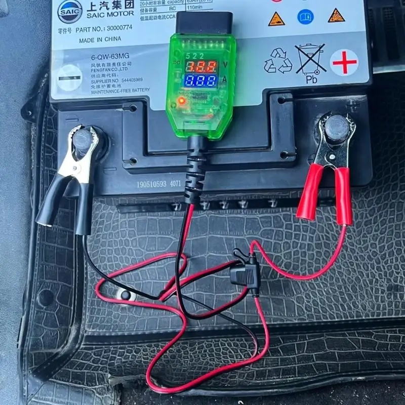 57QF 12V On Board Diagnostics Tester Computers Memory Saver Battery Leakage Detection