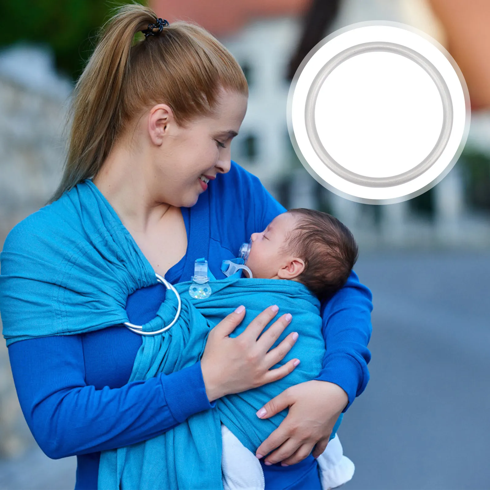 

2Pcs Baby Carrier Ring Aluminum Sling Carrier Ring Baby Sling Accessory Infant Newborn Wrap Infant Newborn Scarf Rings