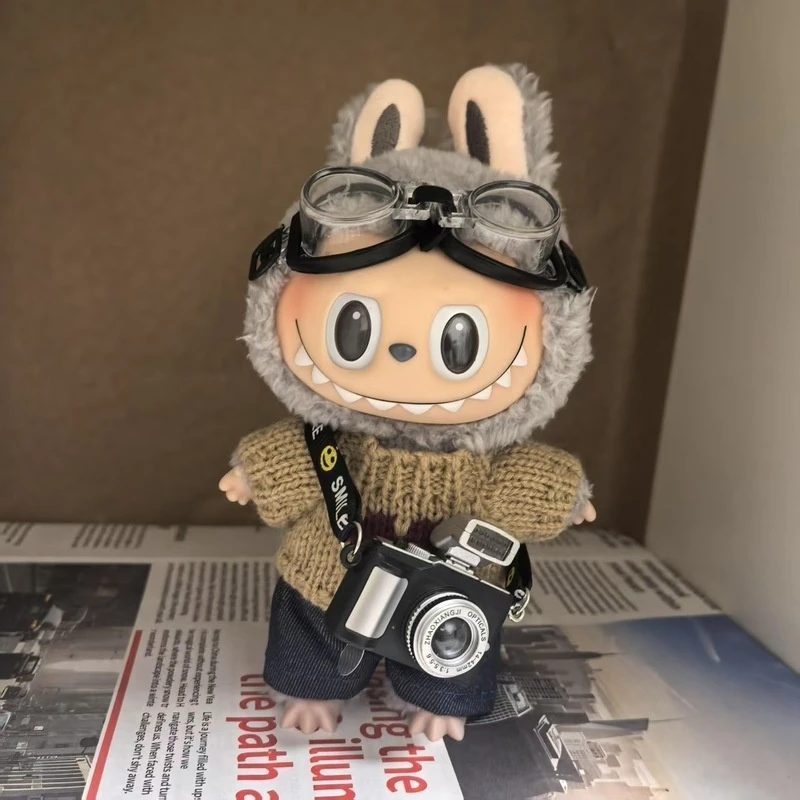 

Suitable For 15-17 Cm Ropa Labubu V1 V2 V3 Trendy Sweater Set Cute Dressing Toy Labubu Fabric Accessories Holiday Clothing Set