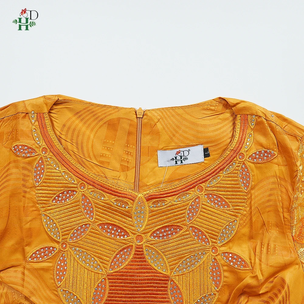 African Dress For Woman Traditional Dresses Turkey Dress Embroidered Orange Bazin Riche Lace Luxury Elegant 2024 Africa Clothing