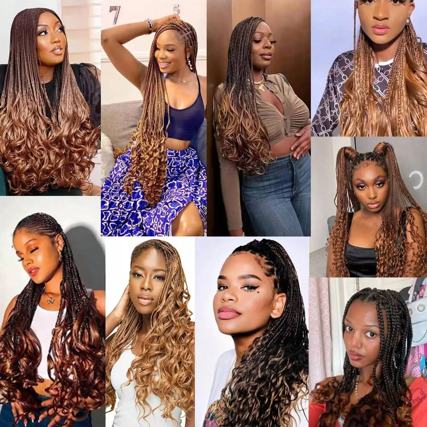 French Curly Braiding Hair 22" Loose Wave Braid Crochet Hair Extension for Women Spiral Curl Hair Synthetic Pre Stretched Hair