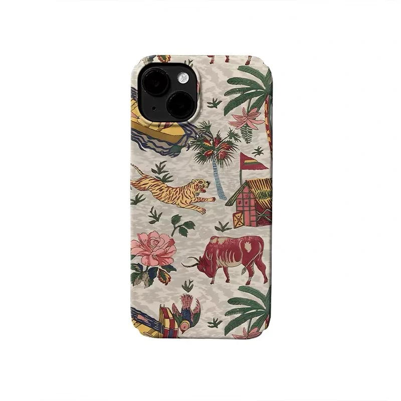 

Traditional Vintage Tiger Painting Phone Case for IPHONE 17Air 16E 15PROMAX 14 Plus 13 12 MINI 11 PRO 16Plus Acrylic Phone Cover