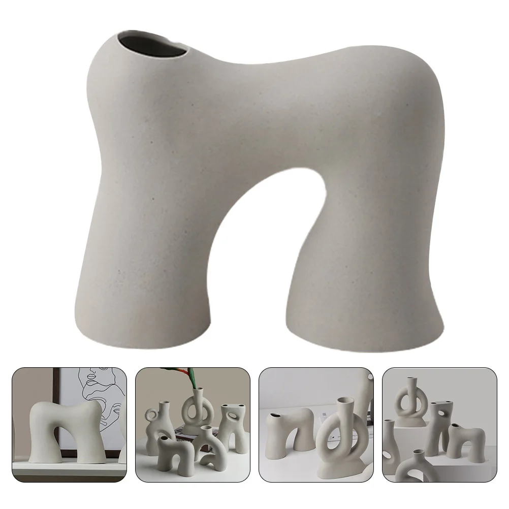 

1Pcs Ceramic Creative Desktop Vase Flower Arrangement Decorative Container Craft Ornament Ceramic Vase