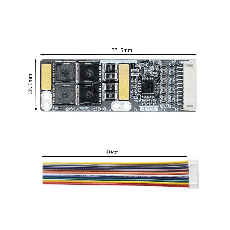 8S 9S 10S 40A Li-ion Battery BMS with NTC Temp Sensor Lithium Battery Protection Board with Overcharge Protection