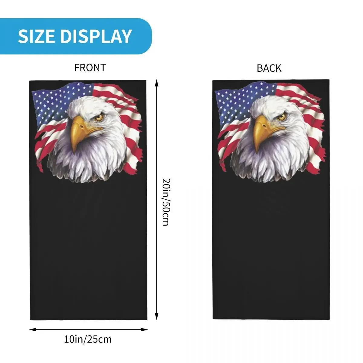 AMERICA EAGLE FLAG Bandana Neck Gaiter Printed Mask Scarf Warm Headwear Outdoor Sports For Men Women Adult Winter image 6