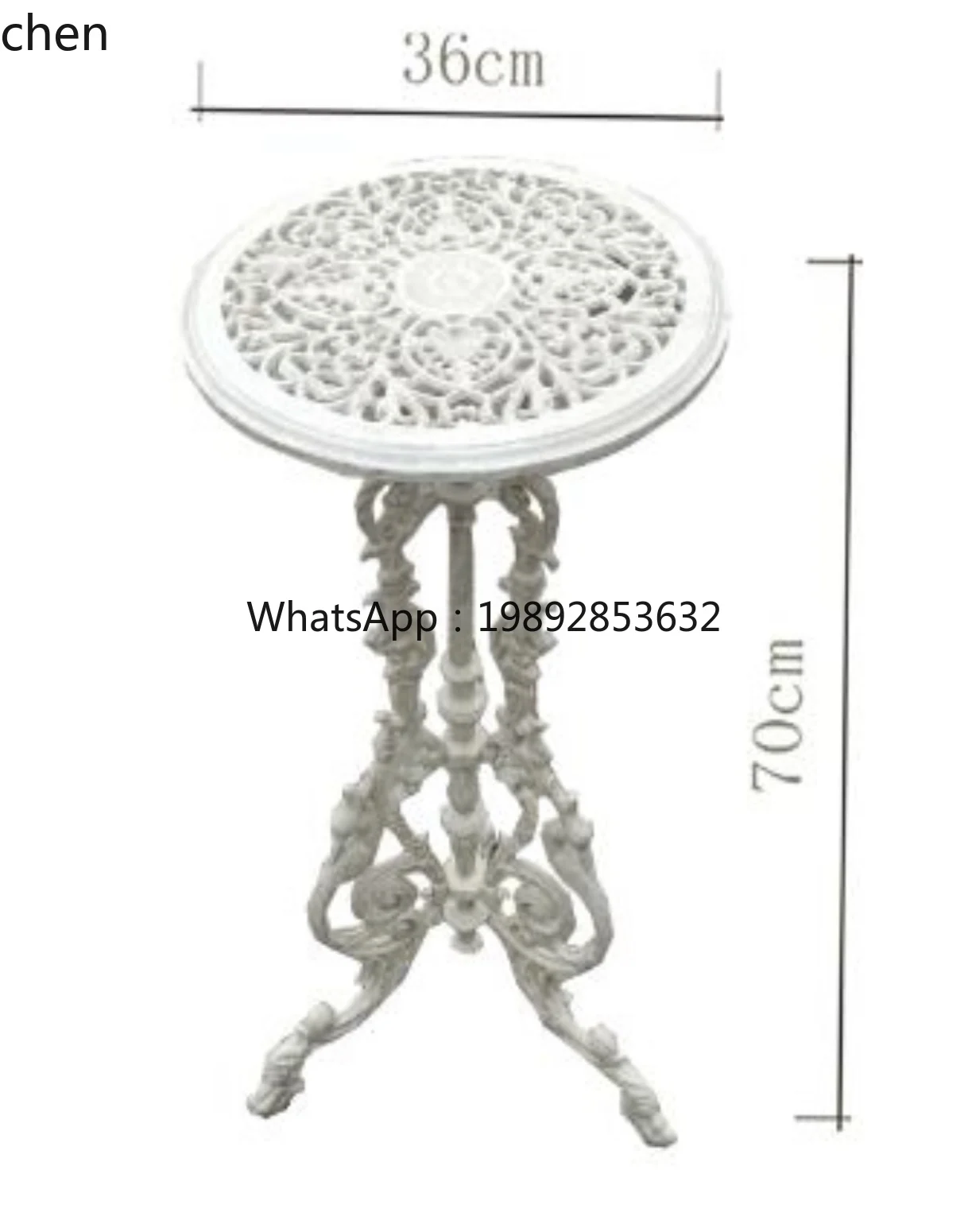 HH  cast iron potted hanging orchid metal Nordic flower stand small side table garden courtyard balcony table