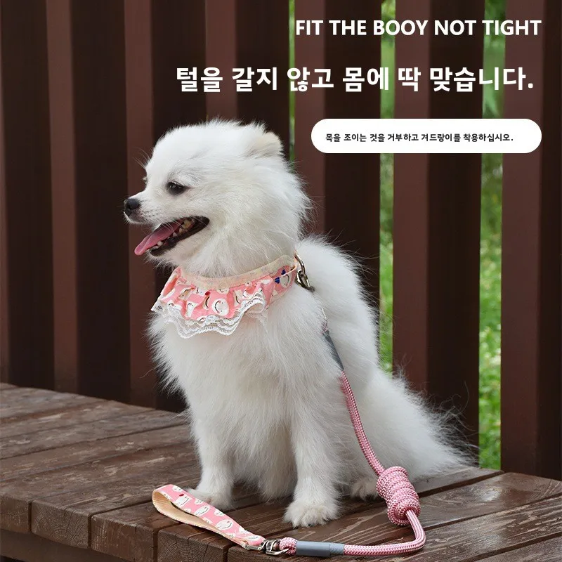 

Harness Leash Waterproof Pet Durable Anti-Escape Clip No-Pull Adjustable Walking Harness Reflective Lightweight Puppy Dog Collar