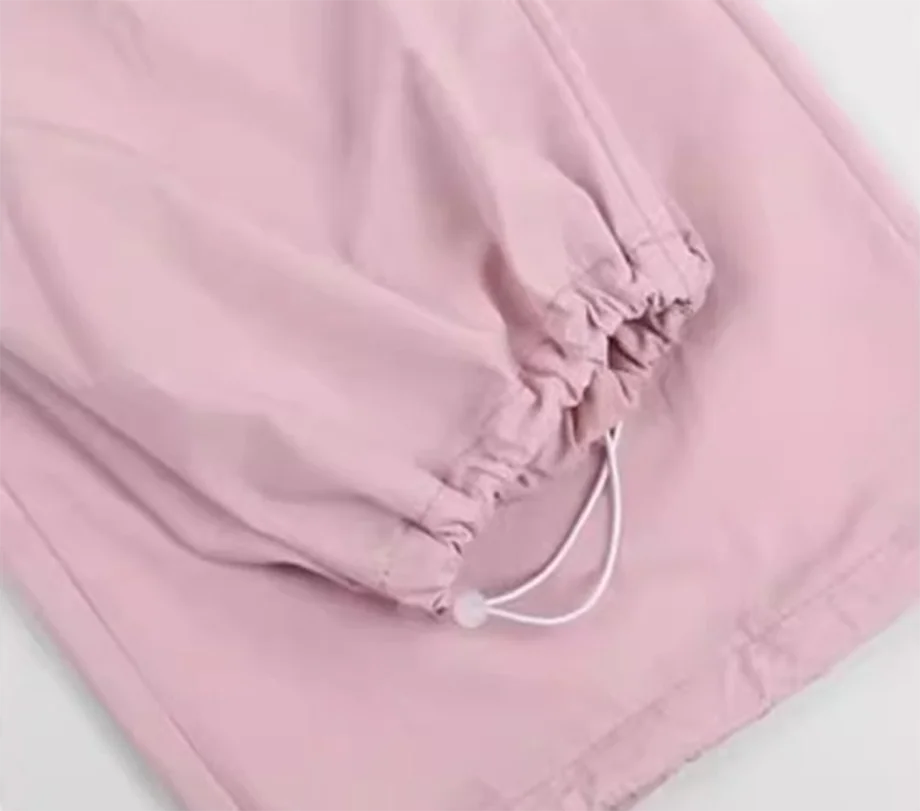 سراويل نسائية واسعة الساق موضة الصيف والربيع سراويل نسائية عالية الخصر فضفاضة غير رسمية بلون واحد سراويل مستقيمة