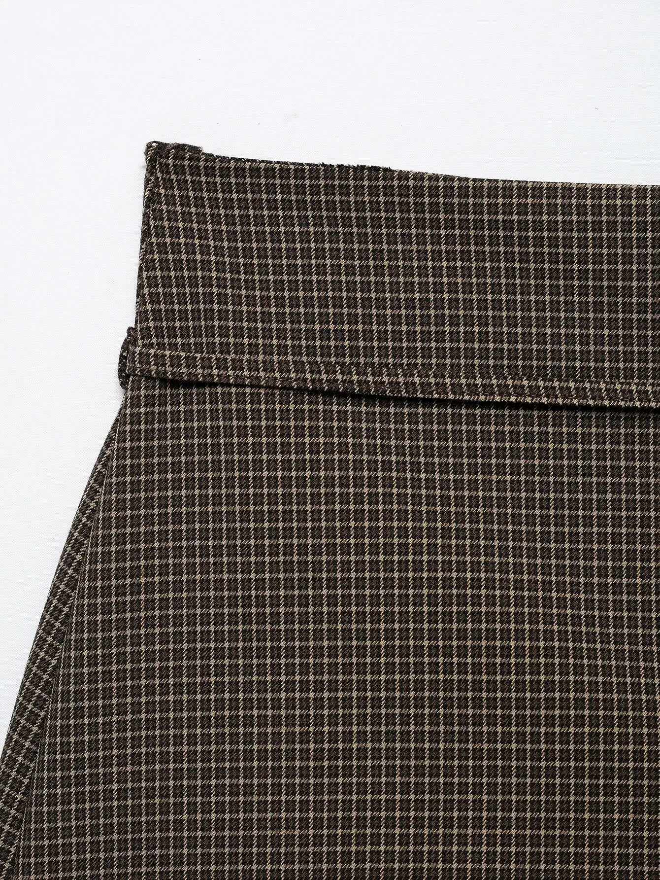 TFMLN Vintage Karierte Röcke für Damen, Schicke Gürtelröcke, Shorts, Modische Miniröcke mit seitlichem Reißverschluss, Slim Fit, Herbst-Outfit für Damen – Detail 6