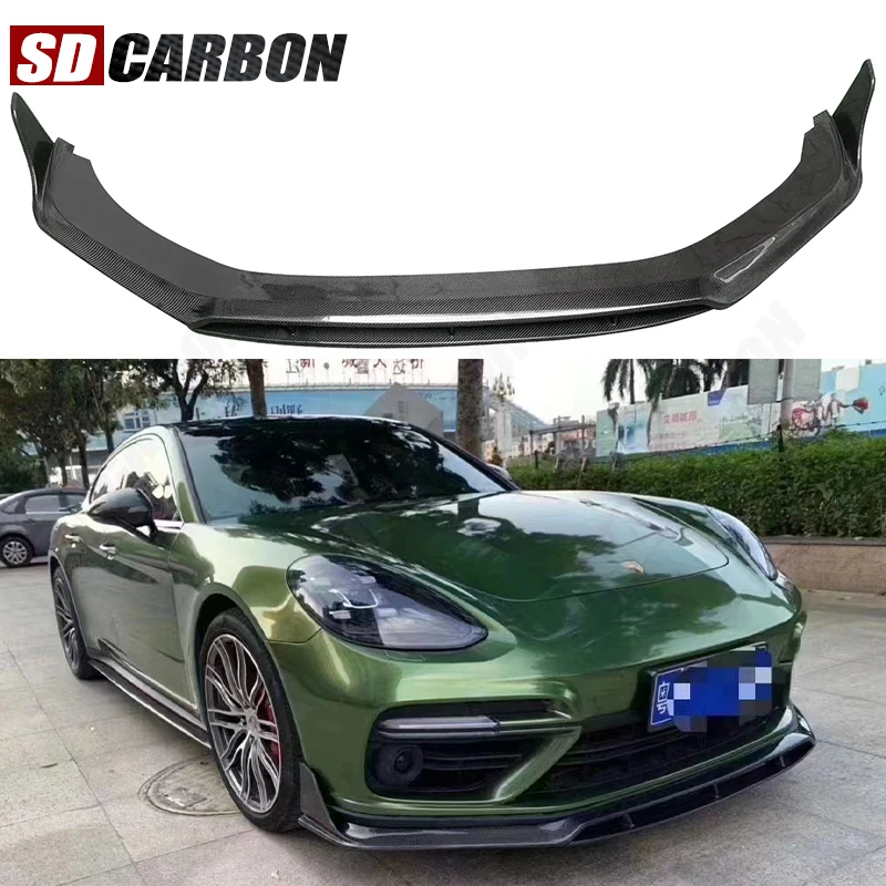 

For Porsche Panamera 971 971.1 971.2 2017+ Carbon Fiber Car Front Bumper Diverter Spoiler Diffuser Front lip chin