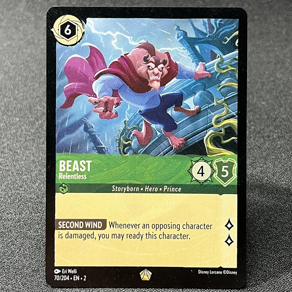 Disney Chapter 2 cartas Proxy de Lorcana, Rise of the Floodbrorn Beast-trazy Hero Mufasa, juego de mesa personalizado, tarjeta comercial