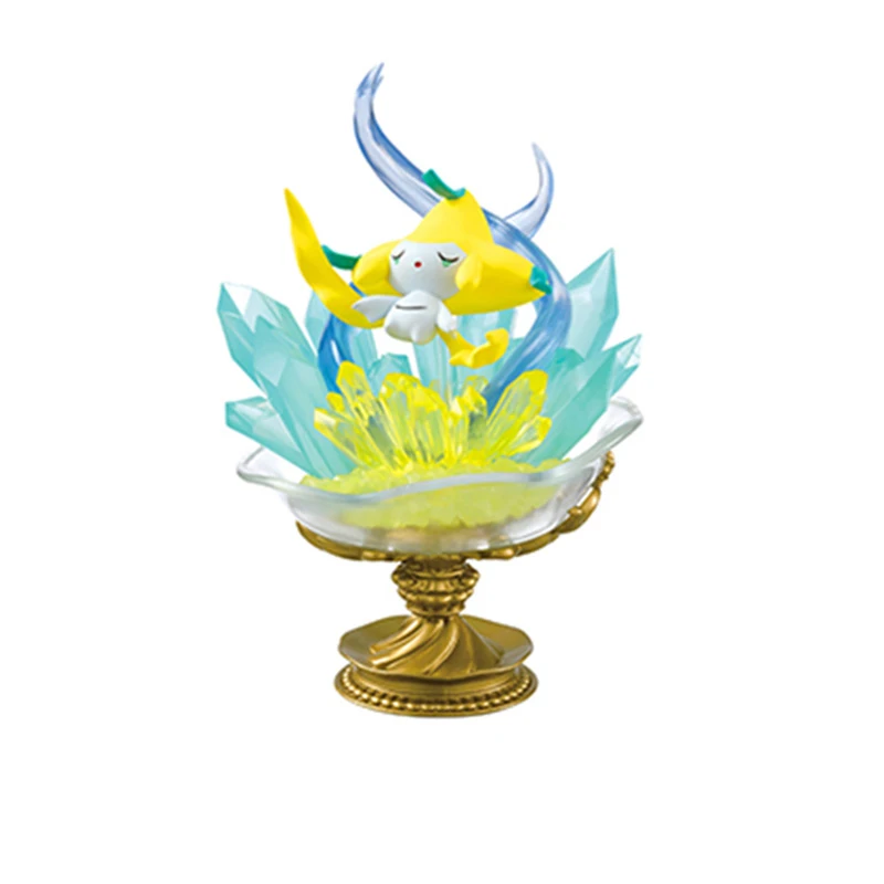 Origineel Pokemon Animatiespel Randspeelgoed Lampent Sylveon Edelsteencollectie Boxed Gacha Anime Action Model Figures