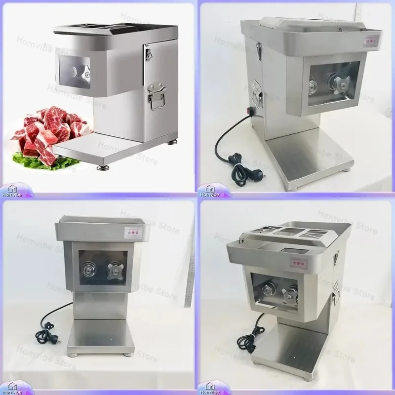 

Commercial Electric Meat Slicer 1500W Stainless Steel Automatic Dicing Machine for Beef Pork Chicken Vegetables Slicing
