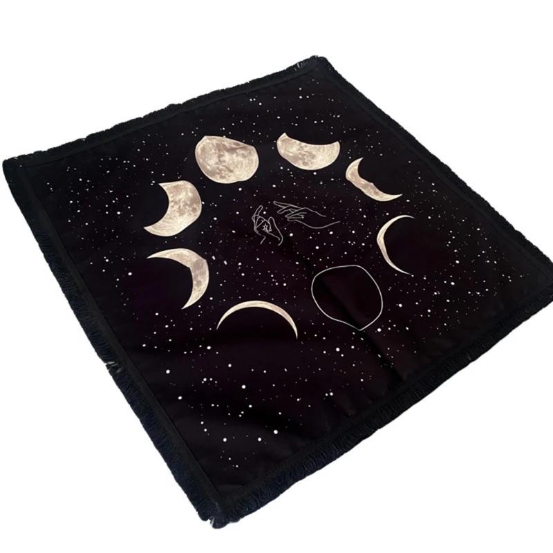 60*60cm quadratisches Flanell Altar tuch Wahrsagerei Tischdecke Astrologie Orakel Brettspiel karte Pad Matte Wandbehang Tischdecke