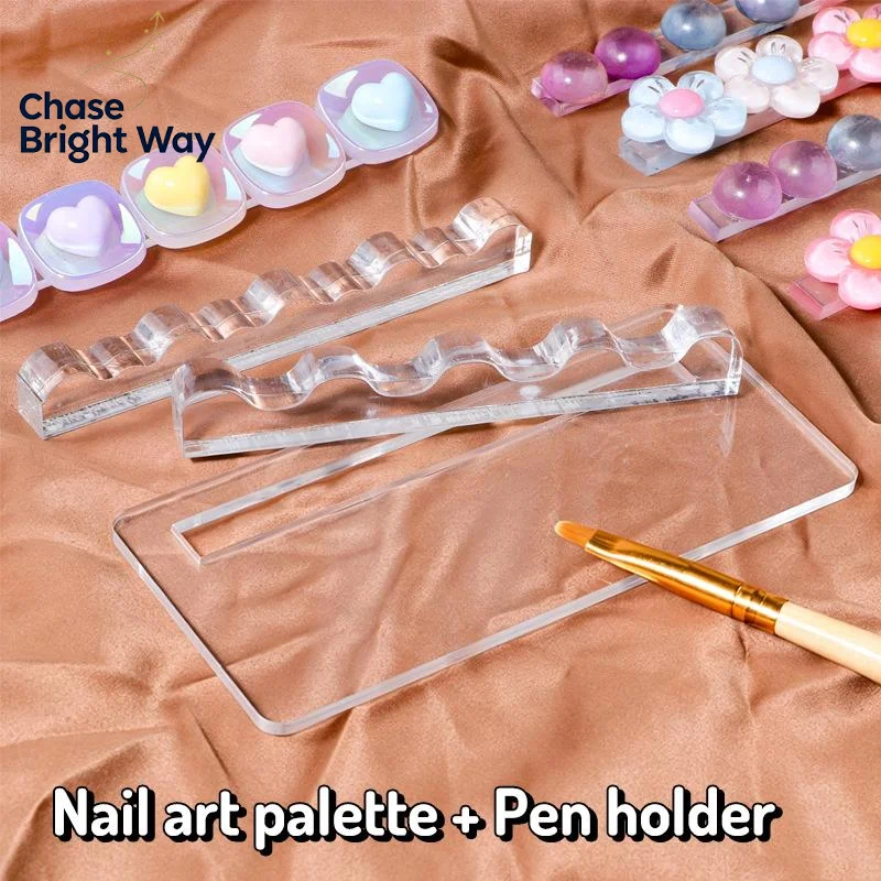 Palette for Nail Art and Pen Holder Convenient Mixing Tool for Creative Manicure Designs