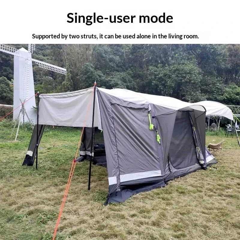 Weatherproof 4-Season Double-Layer Thickened Rainproof Portable Quick-Automatic Setup Inflatable Car-Mounted Camping Tent