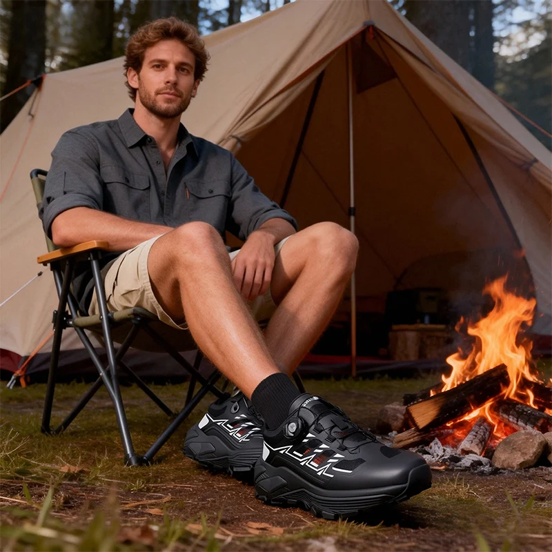 O.Z. TESBottles-Bottes de randonnée en cuir de vache pour hommes, chaussures de chasse imperméables, baskets décontractées pour hommes, DulDesert