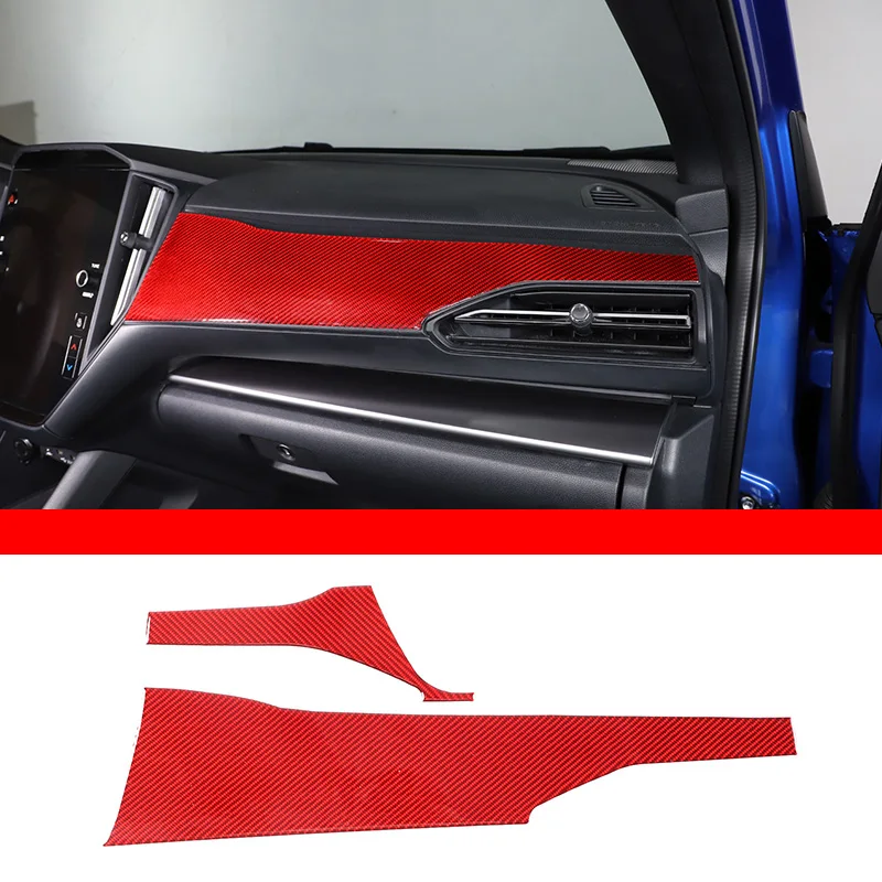 

For Subaru WRX STI 2021 2022 2023 Car Dashboard Panel Sticker Decorative Cover Soft Carbon Fiber Interior Accessories LHD