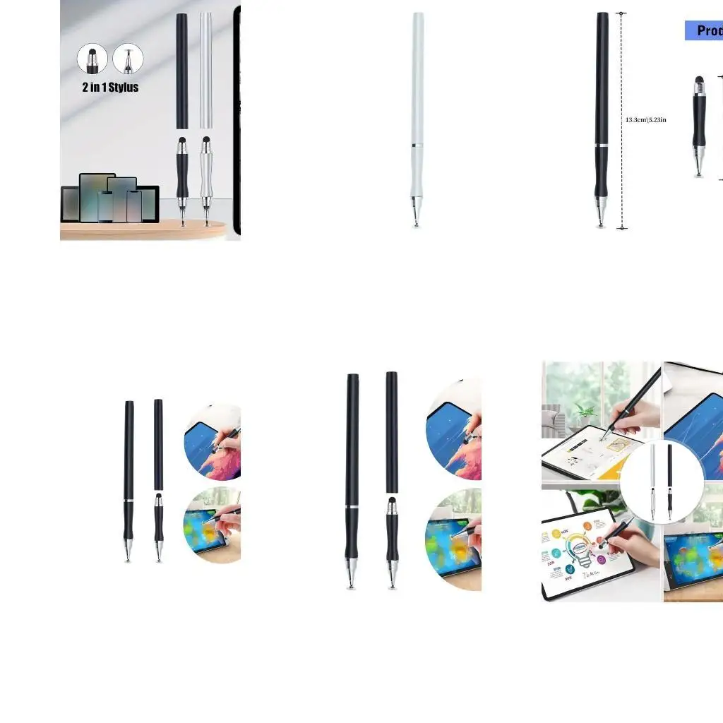 652F محمولة عالية الدقة قلم اللمس للسعة للهواتف الذكية اللوحي 2 في 1 القلم الرقمية الأجهزة الرسم كتابة سلسة
