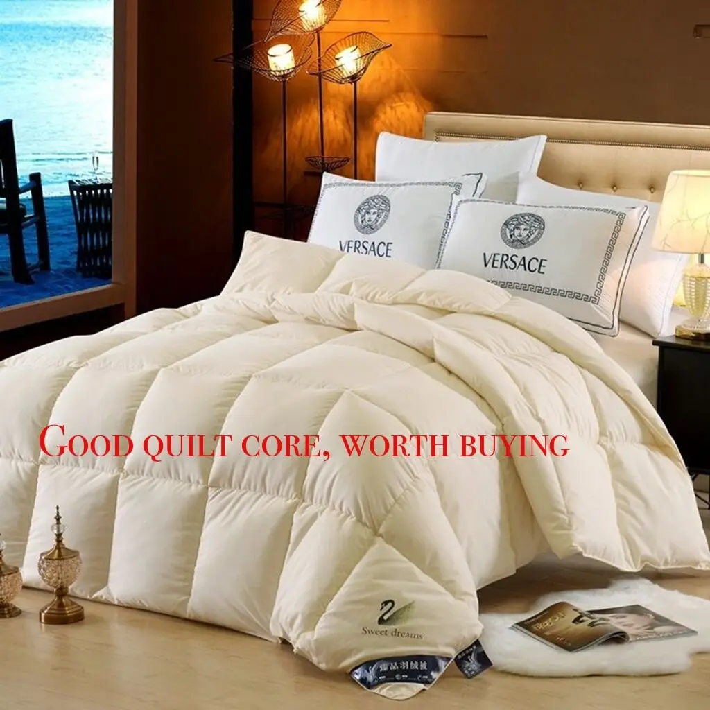 

White Duck Goose Down Duvet Hotel Winter Quilt Soft Double Feather Fabric Duvet Cotton Bedding Comforter Blanket Nordic Filling