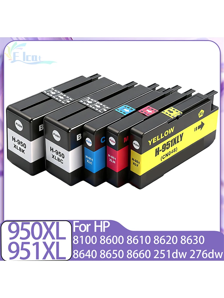 Cartouche d'encre 950XL 951XL 950 951, pour imprimante HP Officejet Pro 8600 8100 8610 8620 8630 8640 8625 8650 8660 8615 251dw 276dw
