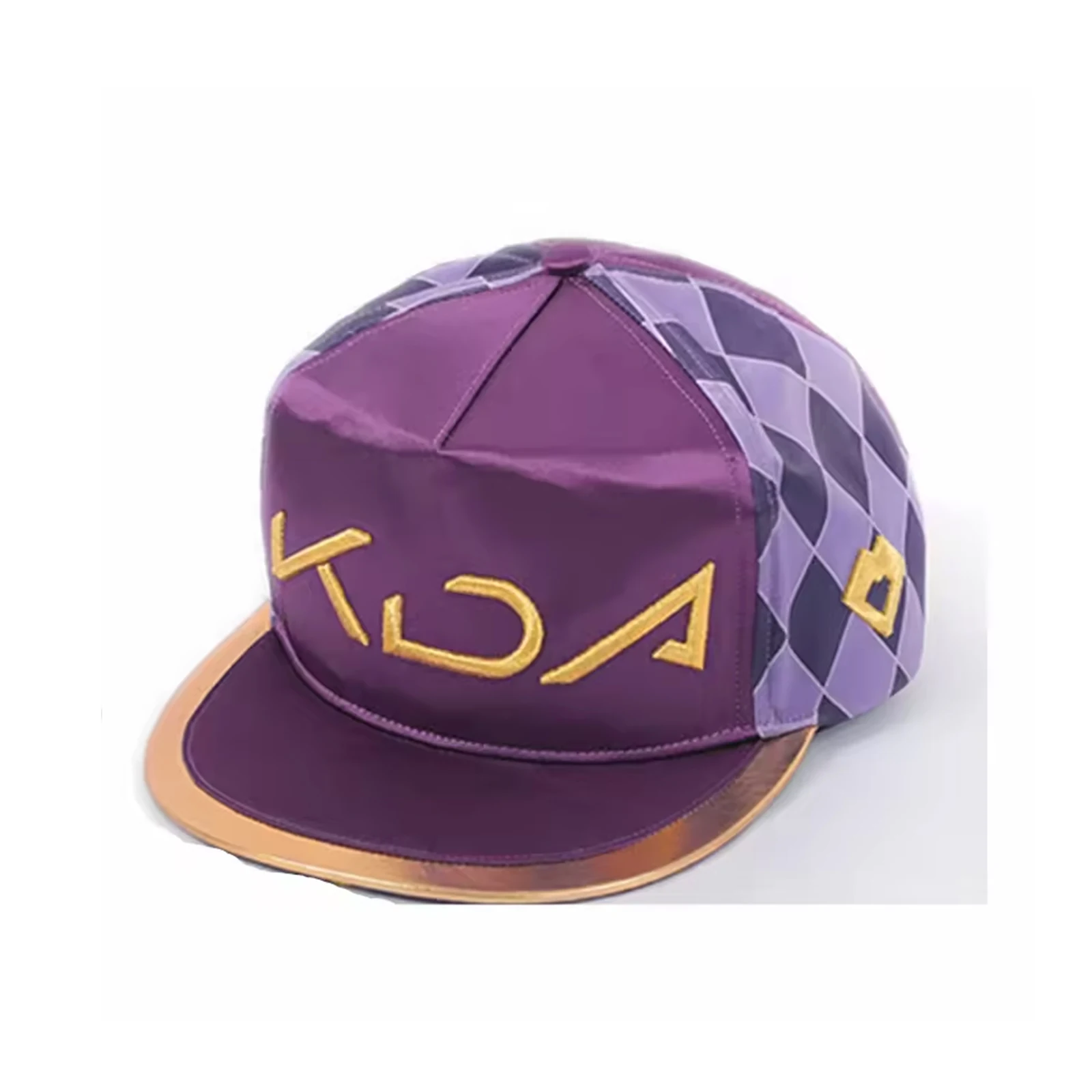 Akali Skullies Stickerei verstellbare Mütze Junge Mädchen Gruppe Hip-Hop Lila Sommermütze Cosplay Kopfbedeckung Prop Halloween Zubehör