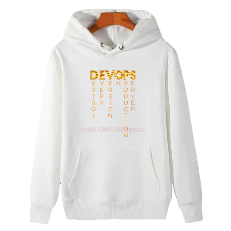 Funny Programmer Hoodies Devops Devops- The Real Definition Of Devops Thick Sweater Hoodie Essentials Hoodie Winter Sweater