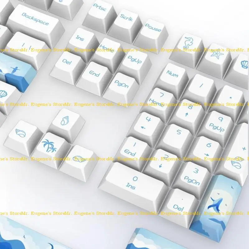 D08B 108 Keys Delphin Game Keycaps PBT 5 Seiten Farbstoff Sublimation Keycap Kirschprofil