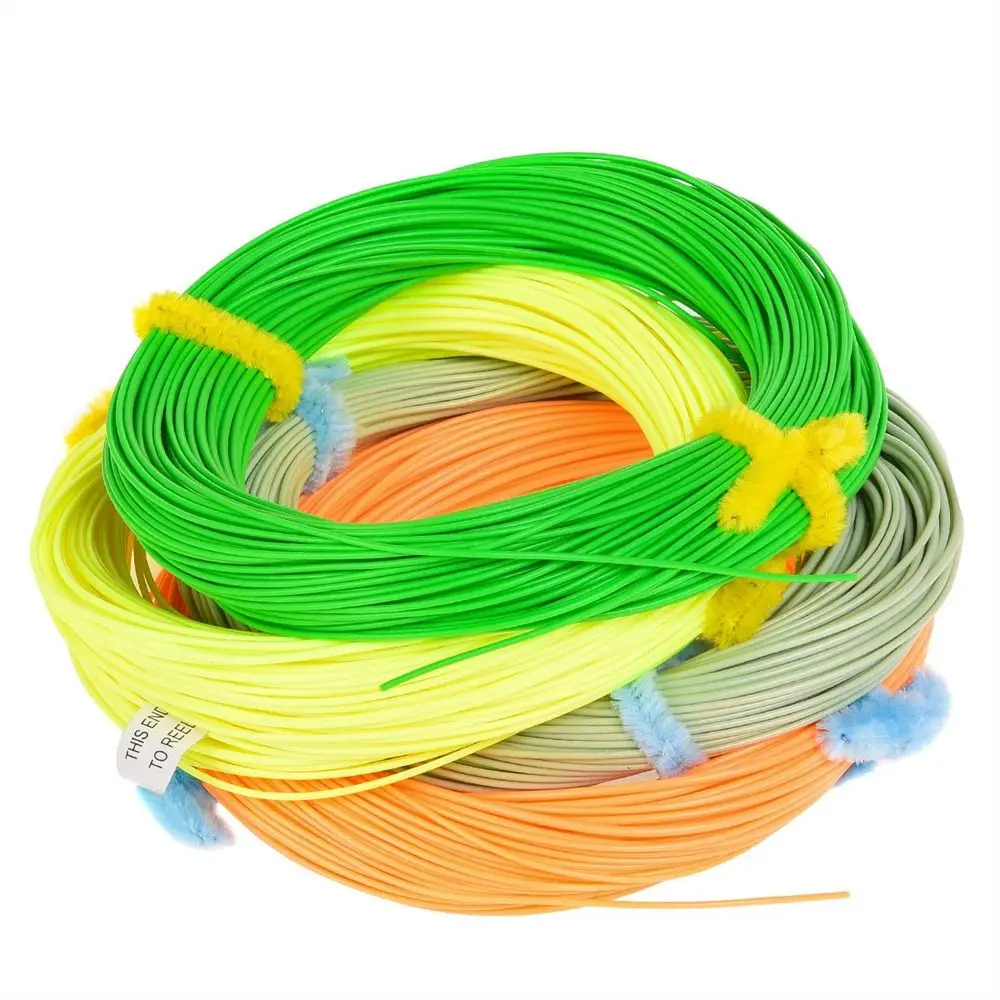 100FT Fly Fishing Line WF3FWF8F Fluo Front Forward Floating Welded Loop Long Casts Weight Fishing Line Nymph Fishing