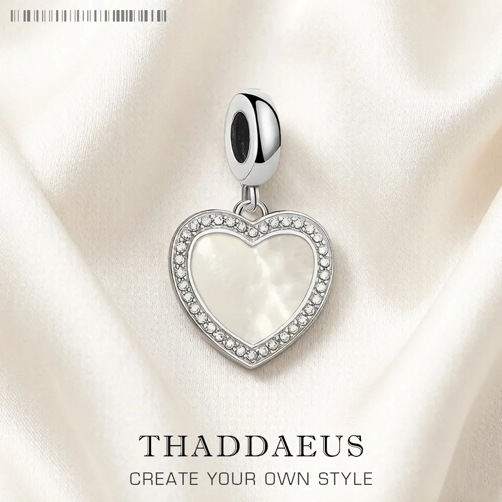 

Dangle Charm Pendant Heart with Shell Women Summer Brand New Romantic 925 Sterling Silver Love Gift