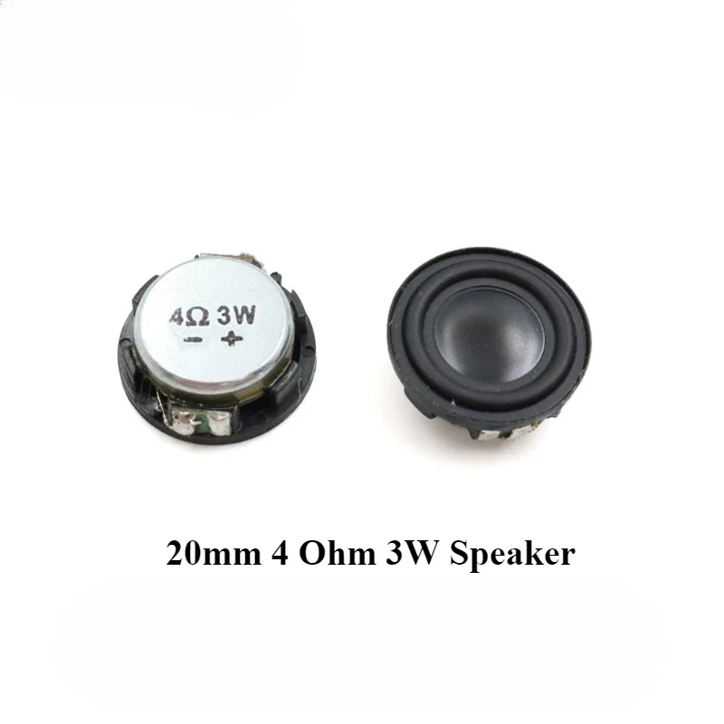 SOTAMIA 2Pcs 20/24/28mm Mini Full Range Bass Speaker 1 Inch 4 Ohm 3W Round Portable Speaker Woofer DIY Bluetooth Speakers