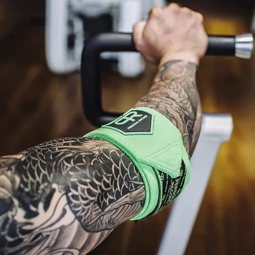 Imagen 1 del producto Envolturas de codo de fuerza para levantamiento de pesas, soporte de codo elástico de 90cm y compresión para levantamiento de pesas, correas de codo para entrenamiento cruzado, 2 uds.