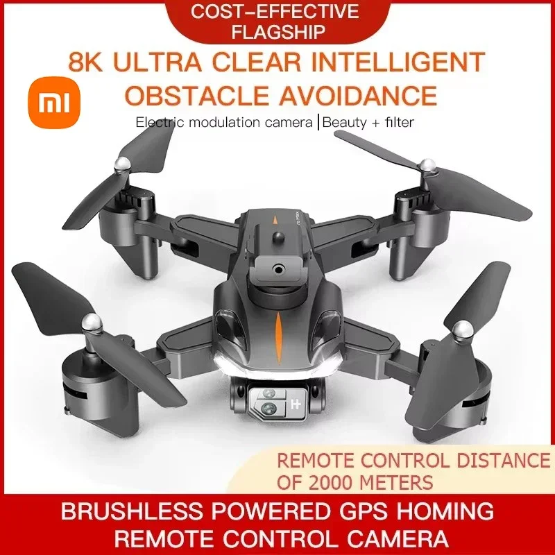 طائرة Xiaomi MIJIA P11 Max Drone 8K احترافية عالية الدقة للتصوير الجوي وكاميرا مزدوجة 5G GPS لتجنب العوائق بدون فرش رباعية الدوار 15000 متر