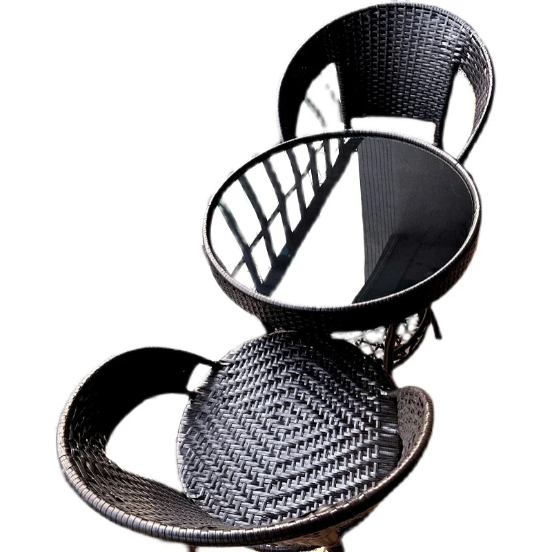 

Balcony tea table and chair combination rattan chair three-piece outdoor