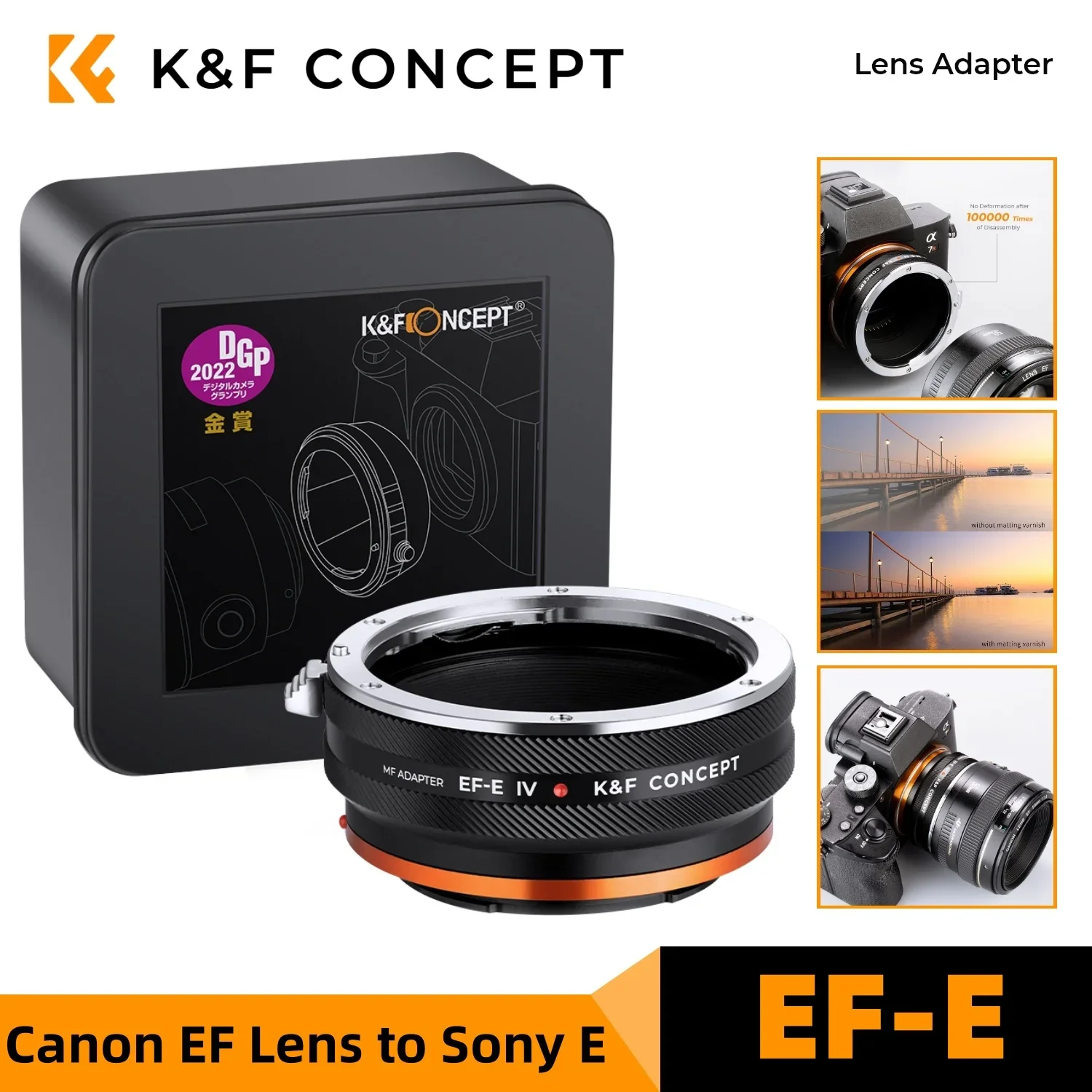 

Адаптер-кольцо K&F CONCEPT EF-E IV для объективов Canon EOS EF на камеры Sony E Sony A6400 A6500 A6600 A7II A7SI NEX-5N