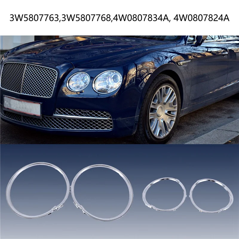 

NEW-For Bentley Continental Flying Spur 2005-2013 Headlight Chrome Ring 3W5807763,3W5807768,4W0807834A, 4W0807824A