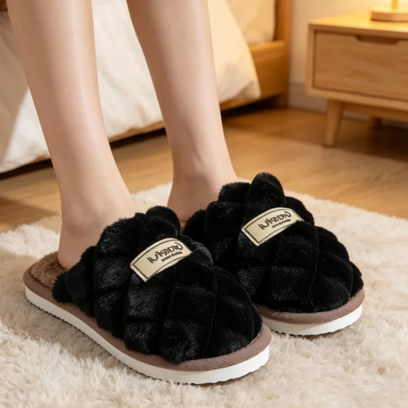Chinelos de Pelúcia Quentes de - Men Shoes Size To Women avaliação e preço