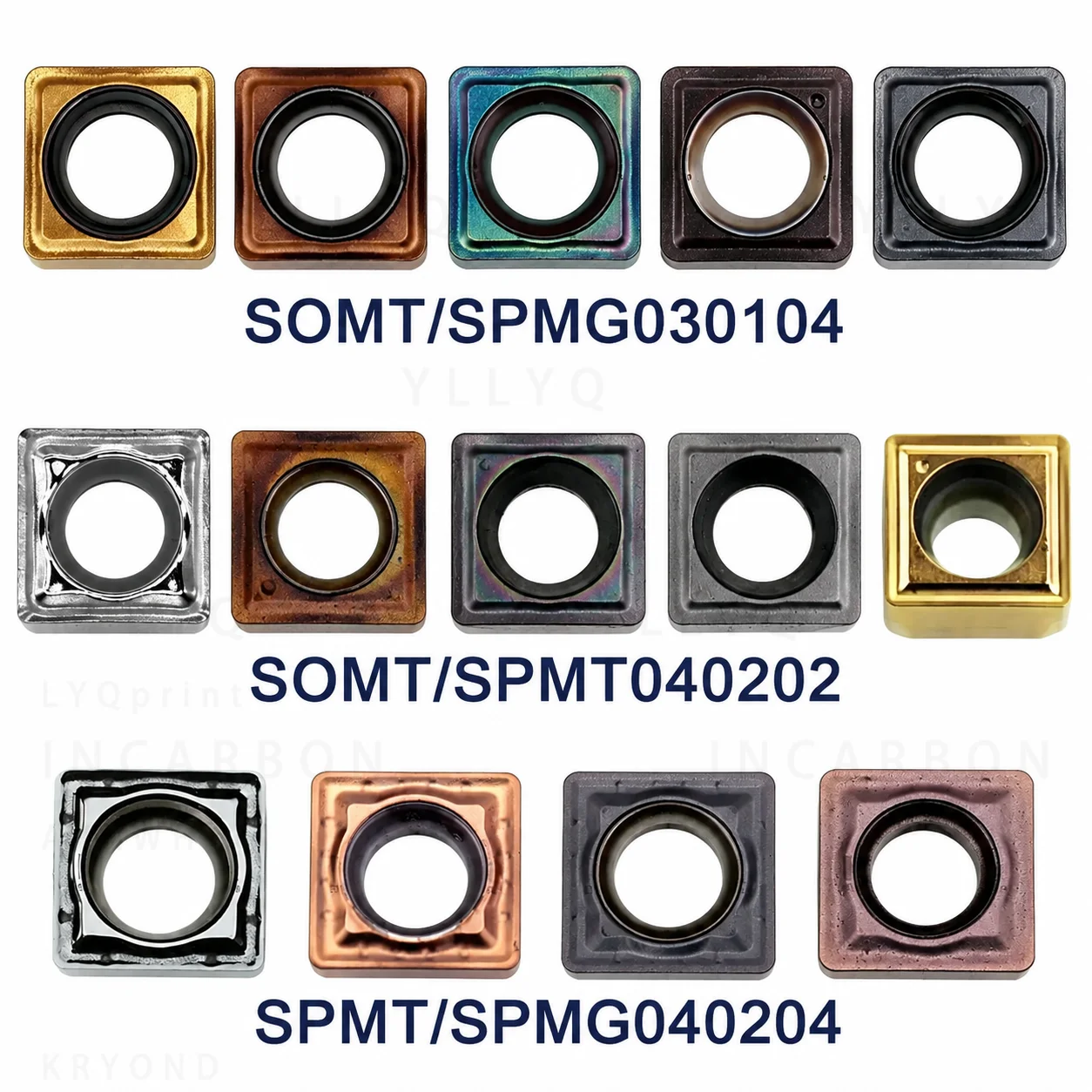 10PCS SPMT SPMG030104 SOMT030104 SPMG040204 SPMT040204 Carbide Inserts Small Diameter Drill Bit CNC Milling Cutting Tool