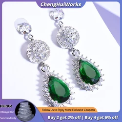 New in Women Earrings 2025 Trend Silver Color Waterdrop Women's Drop Dangle Earring for Wedding Party Luxury Jewelry