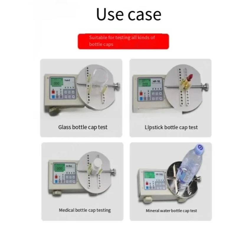 Tampa de garrafa testador de torque água mineral tampa cosmética batom tampas de copo de plástico tampa de garrafa de vidro de plástico medidor de torção