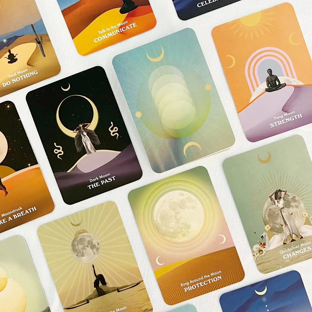 Moonology Messages Oracle: A 48-Card Deck Taps Into The Moon's Message Via 48 Beautiful Moon Symbols 10.4*7.3cm