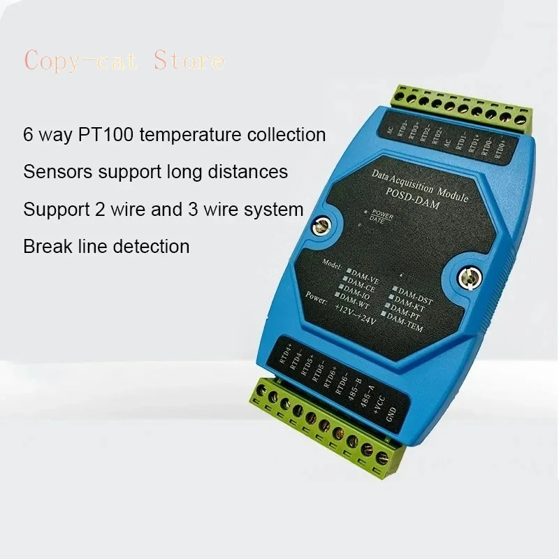 

Датчик температуры Pt100 485, модуль сбора тепловизионного сопротивления, изолированный промышленный передатчик, 6-позиционный