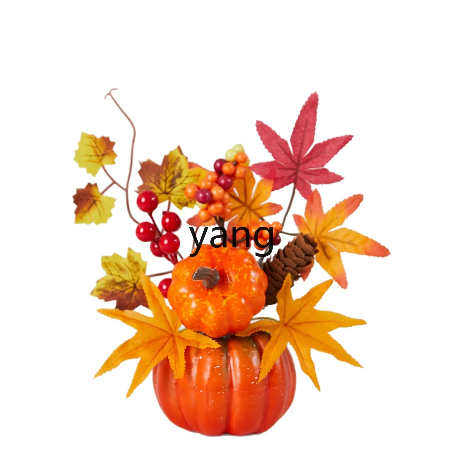 

LH decorative maple leaf simulation pumpkin autumn harvest festival scene arrangement ornament