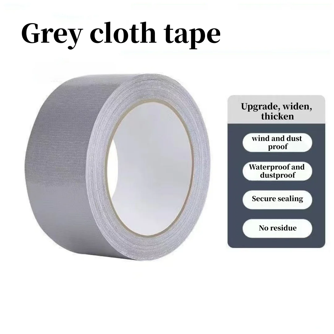 10packs of heavy-duty waterproof gray pipe tape, strong adhesive, used for outdoor and indoor maintenance, hand tear, no residue