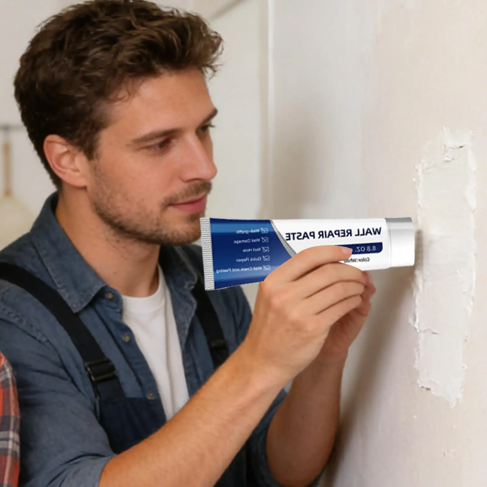 Wall Repair Paste Repair Wall Damage & Graffiti Fill Nail Hole Prevent Wall Cracking Peeling Restore Smoothness Wall Repair Kit